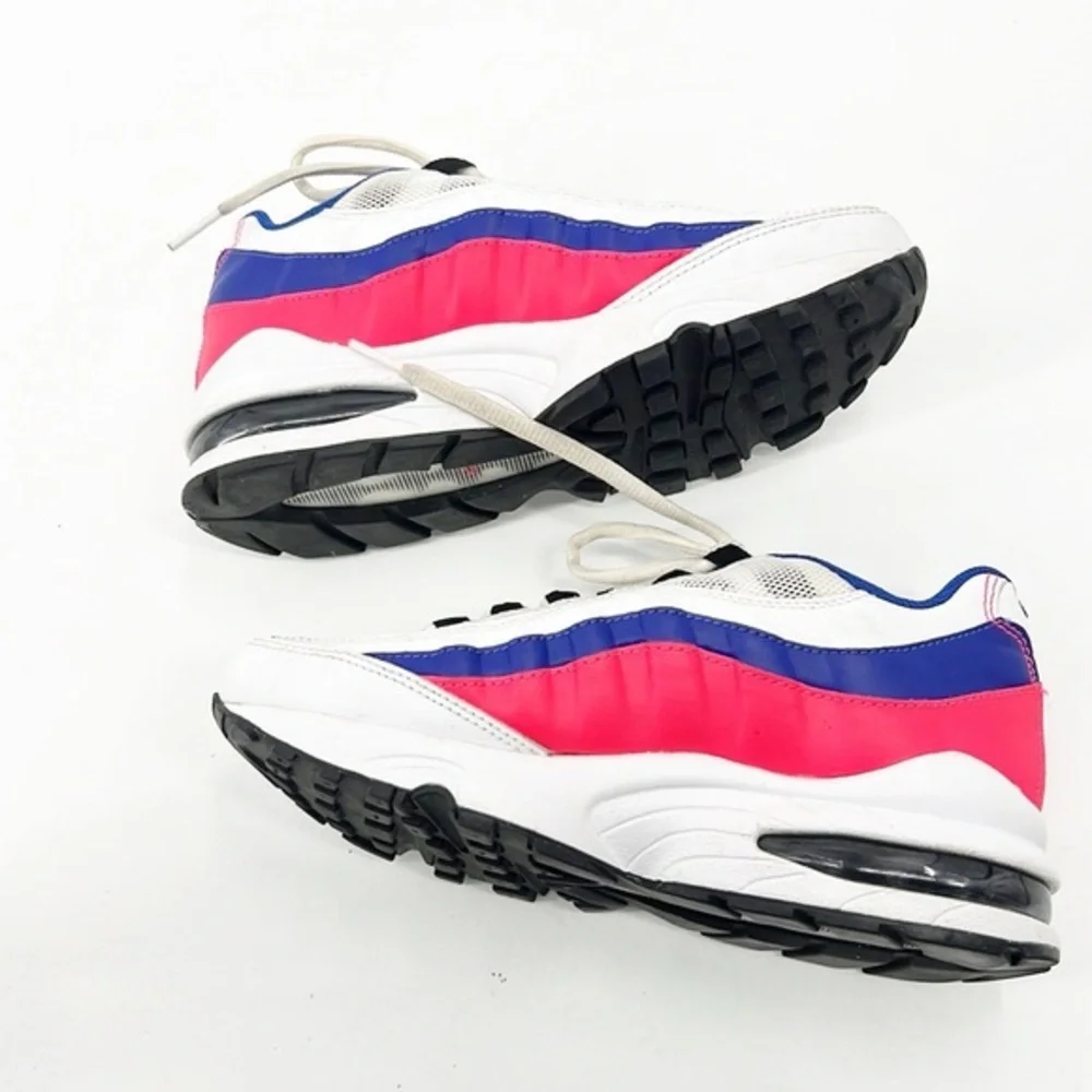 Nike Air Max 95 Gs Solar Shoes Size 3.5 red Blue White